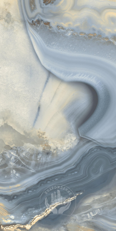 Керамогранит Volcano Blue 120x60, голубой, глянцевый OC0000056 120x60 Глянцевый High Glossy Голубой