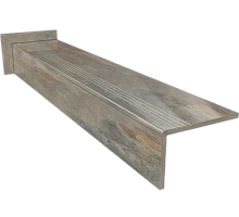 Ступень керамогранит Rust 120x30, серая, лаппатированная  120x30 Лаппатированный Серый