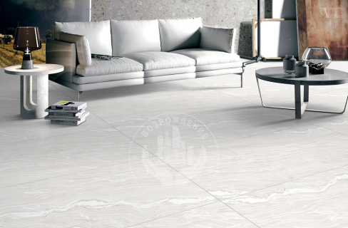 Ступень керамогранит Superb Satuario Grande 120x30, белая, глянцевая  120x30 Глянцевый Белый