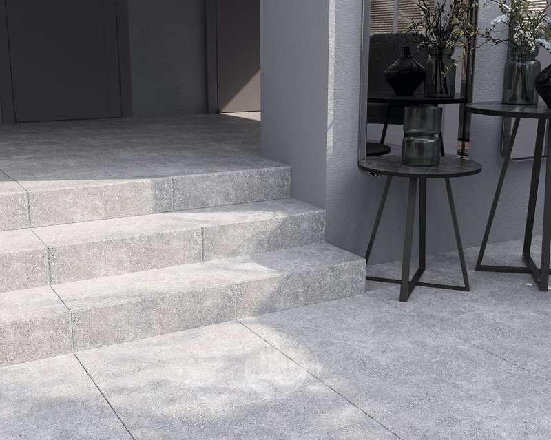 Ступень керамогранит Sanar, 120х30х1,1 серая, глазурованная матовая NEW NR0372 120x30 Глазурованная Матовая Серый