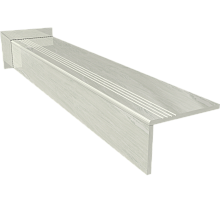 Ступень керамогранит Dazzle Python Bianco Grande 120x30, белая, матовая  120x30 Матовый Белый