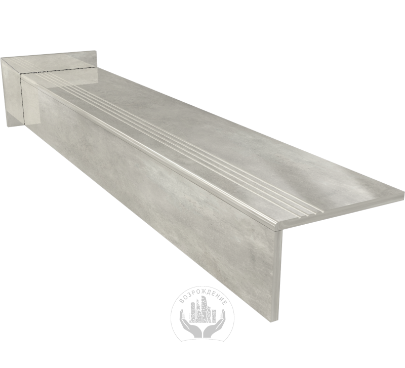 Ступень керамогранит Traffic 120x30, серая, неполированная  120x30 Неполированный Серый
