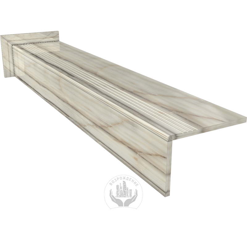 Ступень керамогранит Marina Grande 120x30, бежевая, глянцевая  120x30 Глянцевый Бежевый
