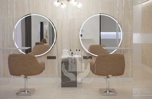 Ступень керамогранит Travertino Classic 160x30, коричневая, глянцевая  160x30 Глянцевый Коричневый